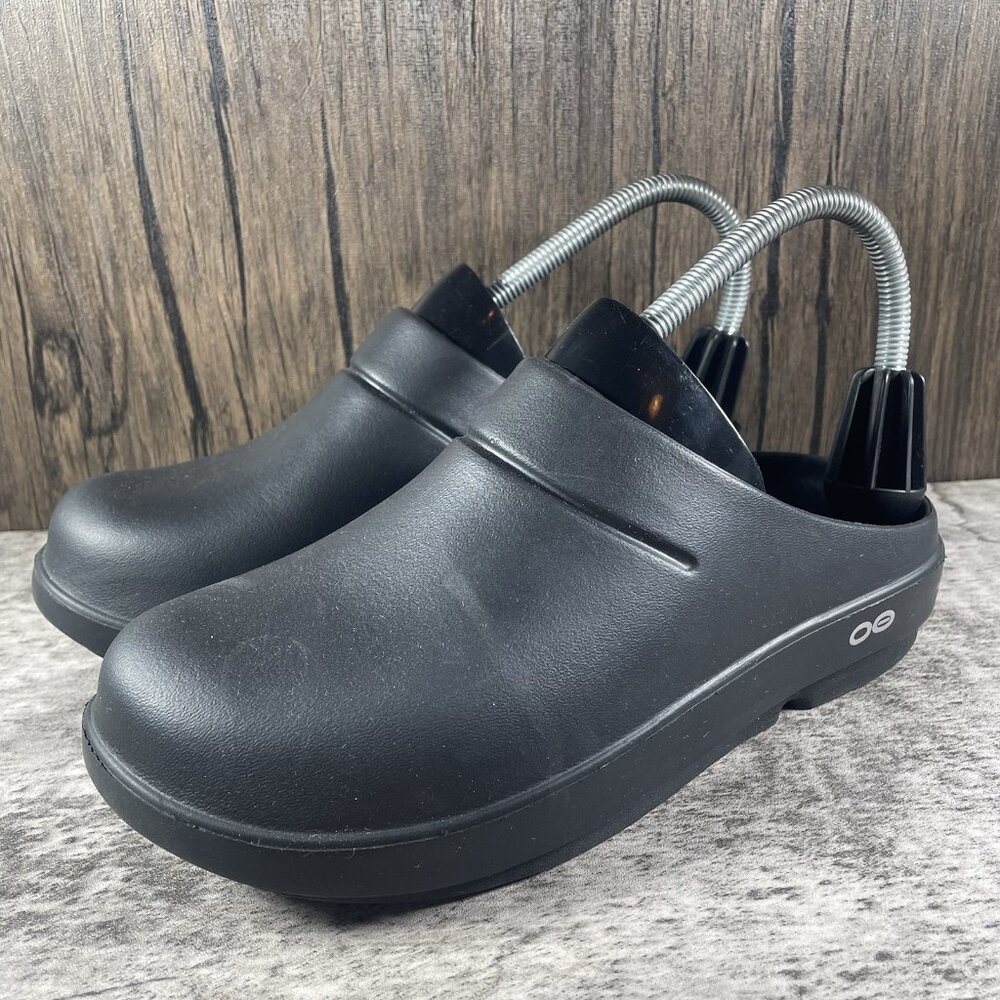 OOFOS Black Slip-On Women's Clog Mules - Picture 2 of 10